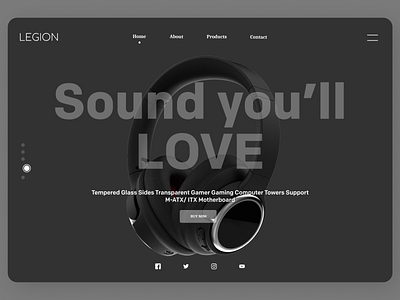 Earphones Web Design design designs firstshot minimal new ui uidesign ux uxde web