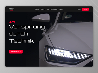 Cars Landing Page design typography ui ux web