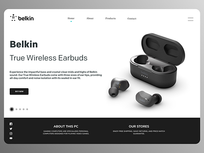 Earphones Web Design branding design minimal new online typography ui ux web web design webdesign