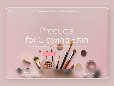 Beauty Products art design desin desktop new typography ui ux web website