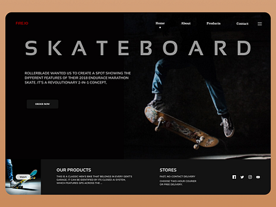 Skateboard web design design designs shop shopify ui uidesign uiux uiuxdesign ux web