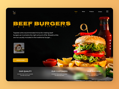 Fast Food UI design designs shop shopify typography ui uidesign uiux uiuxdesign ux web
