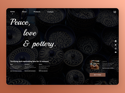 Pottery Web desgin design illustration new newdesign ui uidesign uiux uiuxdesign ux web