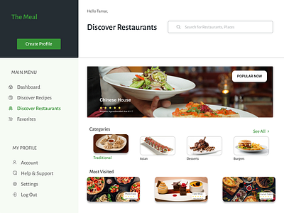 The Meal WebDesign app app design application ui branding design figma figma design graphic design illustration logo ui