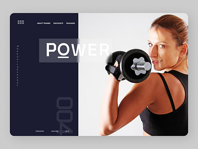Fitness Trainer Web design design ui ux web