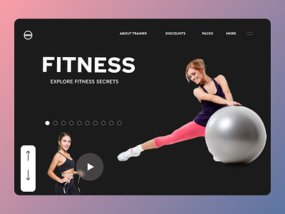 Gym fitness landing page app design icon minimal ui ux web website