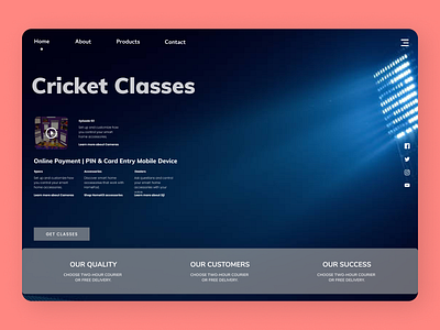 Cricket Classes branding design minimal new ui uidesign uidesing ux uxdesign website