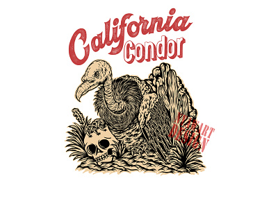 California Kondor Bird branding design icon illustration