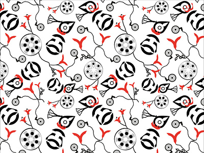 RED AND BLACK SEAMLESS PATTERN