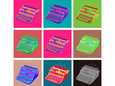 Typewriter art inspired by Andy Warhol andy warhol art digital illustration drawing graphic design illustration illustrator painting