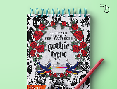 PROCREATE BRUSHES: Gothic Type Stamp alphabet brush brushset design gothic illustration procreate stamps