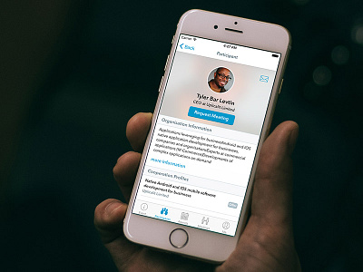 Participant Screen - Event Networking App app attendee avatar event ios matchmaking networking participant profil profile