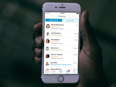Meetings Inbox - Event Networking App app attendee event inbox ios list matchmaking networking participant request
