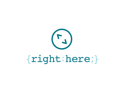 Right Here Interactive branding logo design logotype typography