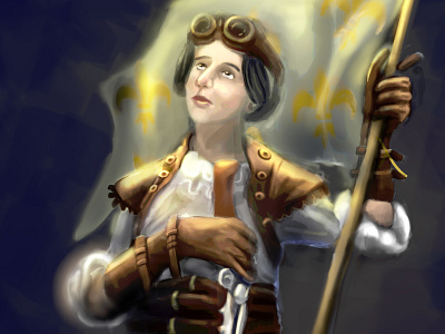 Steampunk Joan de Arc Concept character designer characterdesign characters concept design illustration portrait illustration