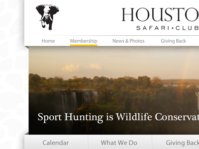 Houston Safari Club Website By Tony Upton On Dribbble