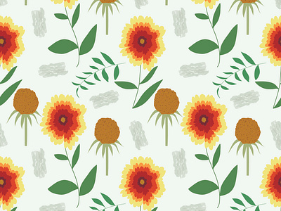 Bright flower pattern design