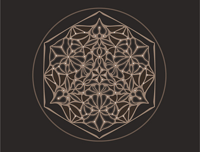 First Element Vector Mandala digital mandala hexagonal mandala merkaba sacred geometry vector art
