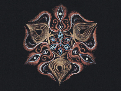 Textile Psy Eyes ina melnik magic mushroom art psilocybe psychoactive shaman shamanic shamanism third eye trippy