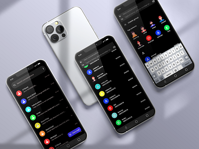 Message app (Dark) app design graphic design ui ux