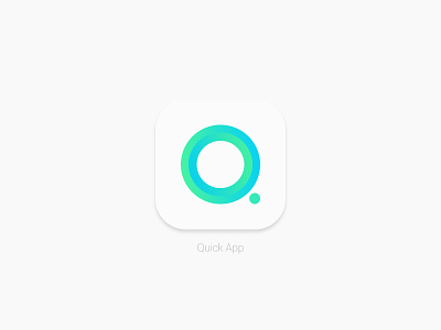 Quick App - Icon android app application design gradient icon interface ios iphone logo quick sv