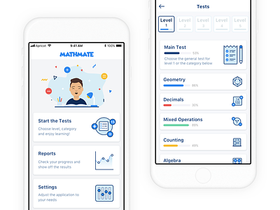 MathMate iOS App 📲 app apricot design ios mathmate mobile navigation product