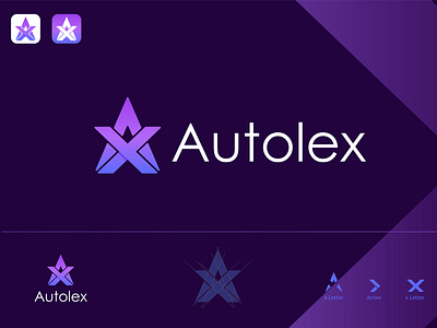 Autolex Logo Concept 2d abstractlogo app arrow branding brandingidentity clean crypto design gradient icon identity letter logo mark