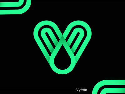 Vitron Logo Concept abstract app brandidentity branding clever design elegant graphic design identity lines logo mark minimal modern technology