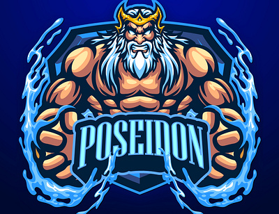 POSEIDON abstractlogo app branding brandingidentity design illustration logo mark ui vector