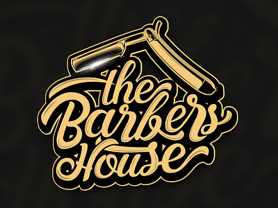 THE BARBER HOUSE abstractlogo app barber branding brandingidentity design illustration logo mark ui vector