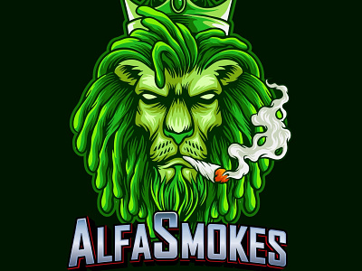 ALFA SMOKES abstractlogo app branding brandingidentity design illustration lion logo mark ui vector