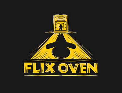 FLIX OVEN LOGO DESIGN abstractlogo branding design illustration logo mark ui ux