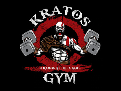 KRATOS GYM abstractlogo app branding illustration mark vector