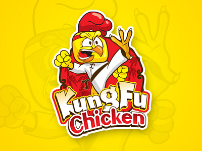 KungFu Chicken Mascot abstractlogo app logo