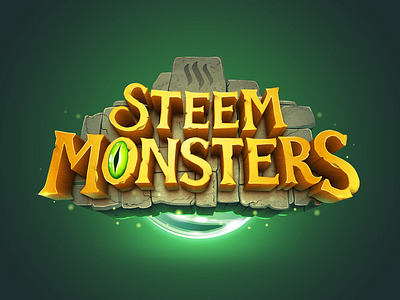 STEEM MONSTERS GAME LOGO illustration logo mark vector