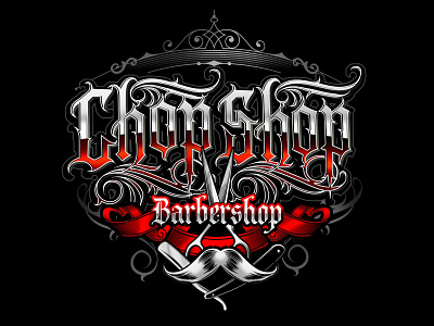 Chop Shop Barbershop abstractlogo app illustration ui ux vector