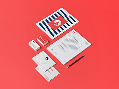Stationery for a Branding Concept brand branding identity nautical stationery