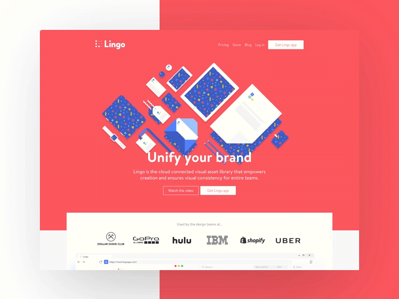Lingo’s Marketing Page art direction illustration landing page lingo marketing product redesign visual design
