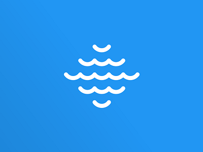 Nautical Logo blue branding logo nautical sail shape symbol wave