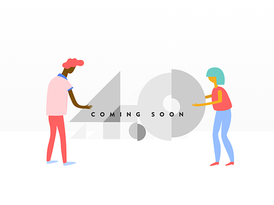 Coming Soon 4 flat illustration number product soon update version