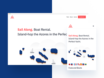WWW brand freelance illustration island sail website