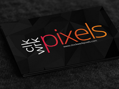 Clockwerk Pixels Business Card business card mockup