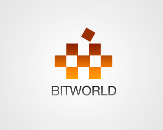 8bitworld Logo pixelated