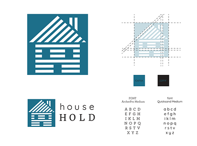 houseHOLD archerpro blue branding design font house illustration insurance layers logo protection quicksand safety shield