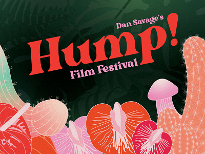 HUMP! Film Festival branding design graphic illustration typography vector