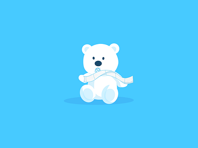Baby Polar Bear baby bear character cute paper pet polar polarbear snow teddybear toilet winter