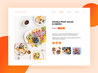 Loopie's colors freshfruits fruits interface logo orange photos sweet web webdesign website