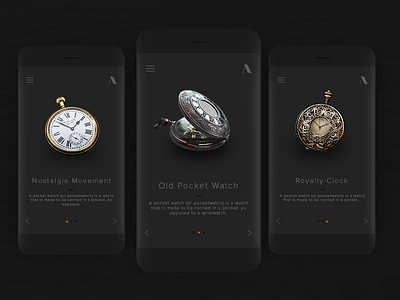 Antique App app application clock design phone time ui ux watch web