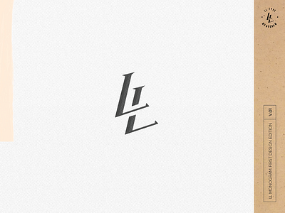 LL Monogram fashion icon initials ll logo monogram sign type typography