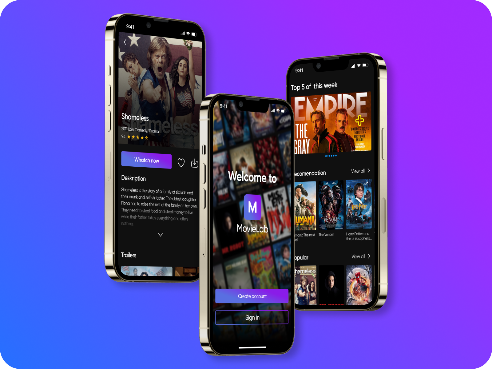 MovieLab App by Max Argunov on Dribbble